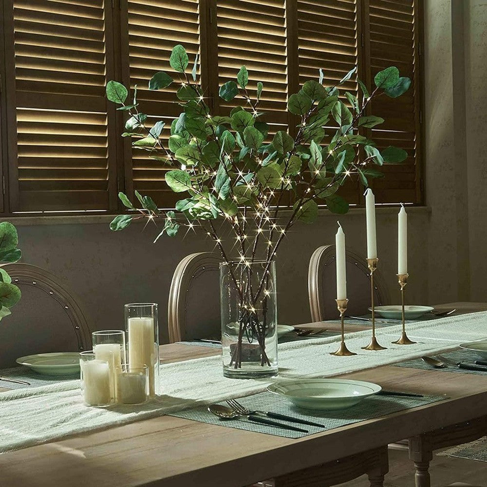 LED Faux Eucalyptus Branch Lights