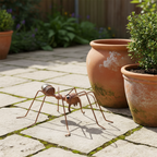 Handmade Rustic Metal Ant Sculpture