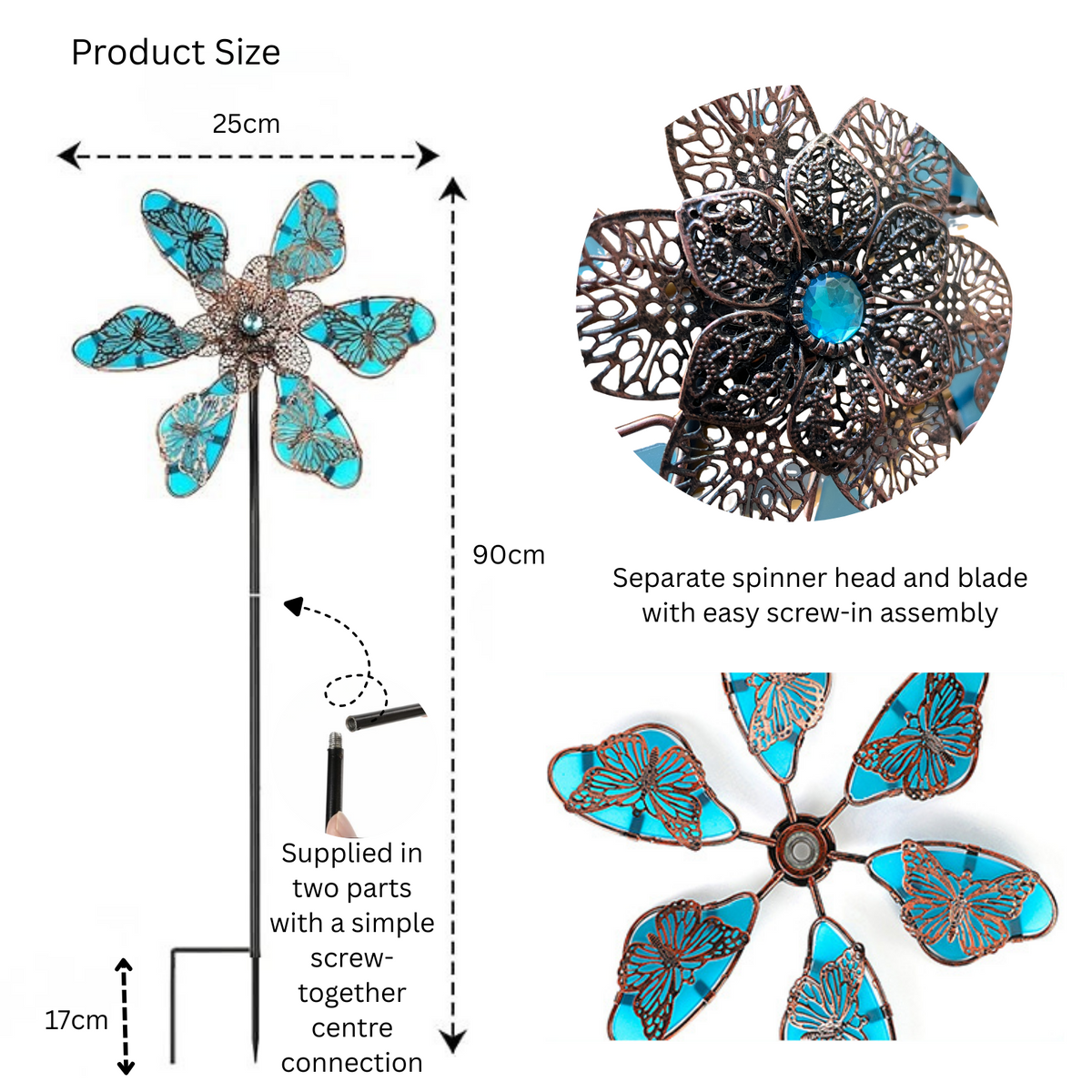 Glow in the Dark Butterfly Wind Spinner