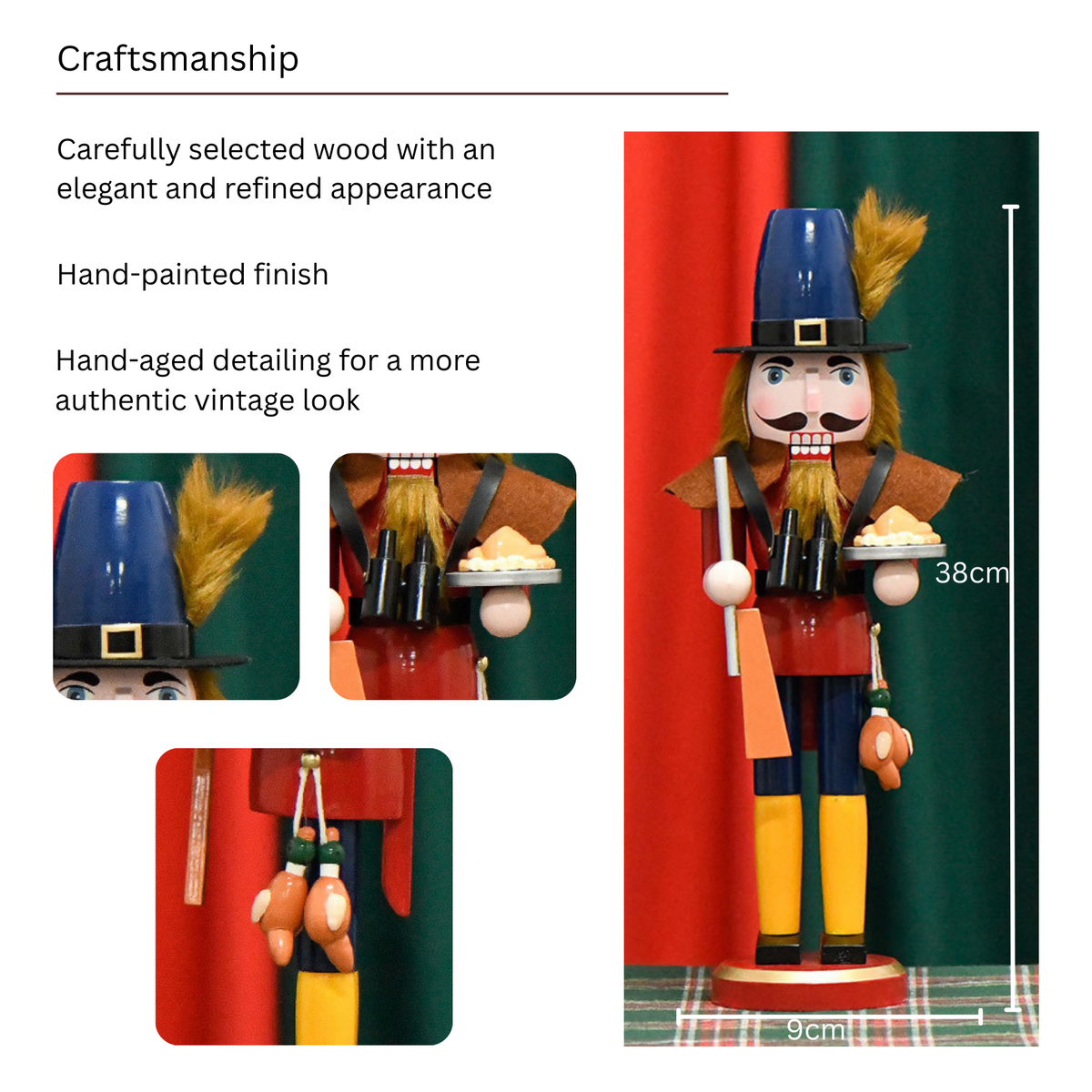 Hunter Nutcracker Christmas Figurine