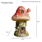 Solar Mushroom Fairy Garden House Light Toadstool Cottage Ornament Gift 21cm