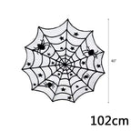 Black Lace Spiderweb Halloween Tablecloth