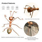 Handmade Rustic Metal Ant Sculpture