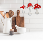 Stained Glass Red Mushroom Suncatchers