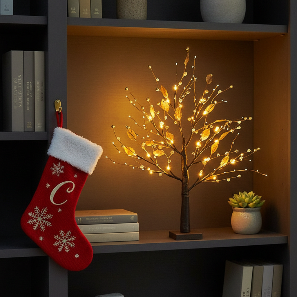 LED Berry Christmas Tree with Timer