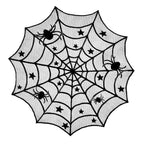 Black Lace Spiderweb Halloween Tablecloth