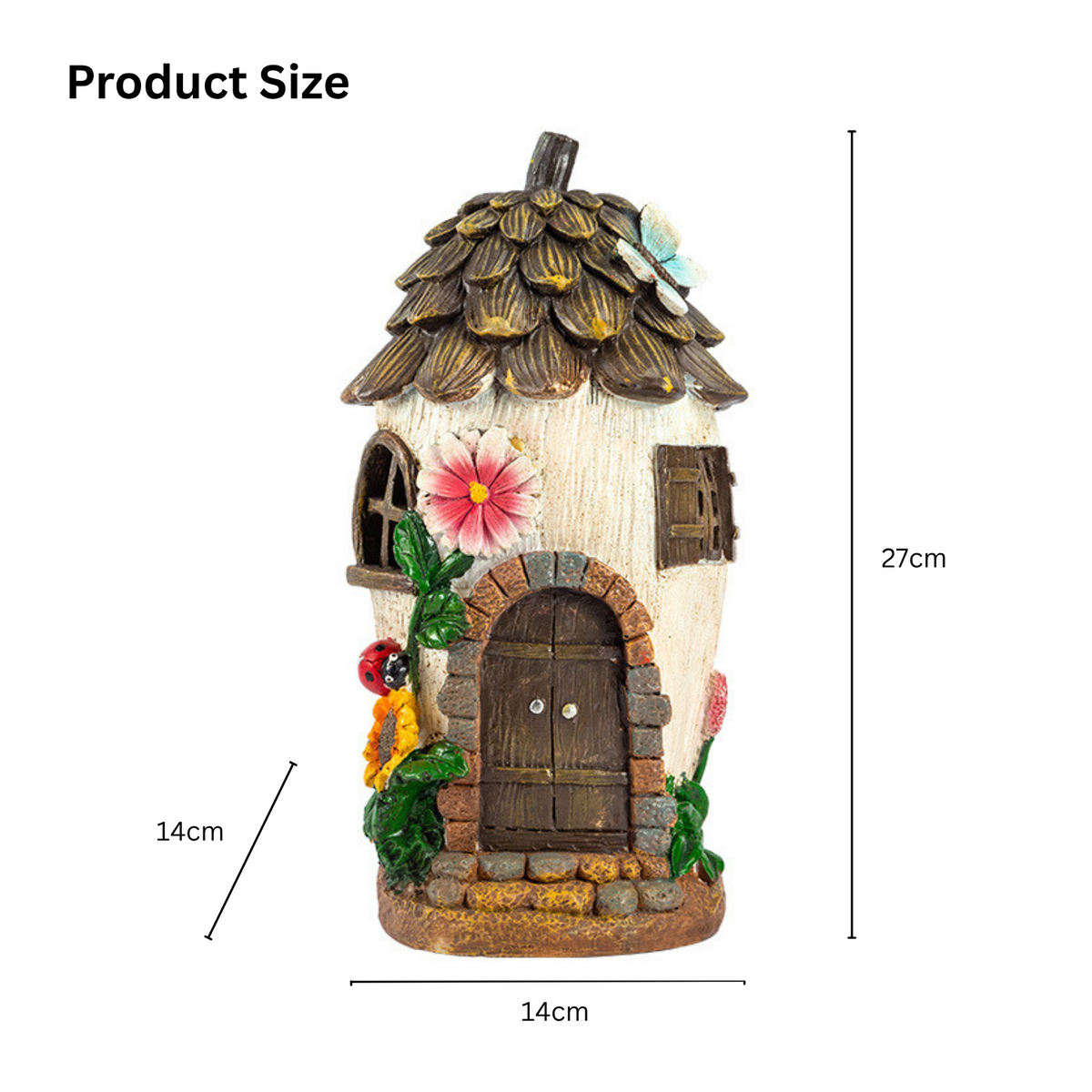 Solar Toadstool Fairy House Garden Light