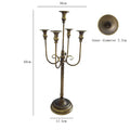 Antique Brass Effect Five Arm Floor Candelabra