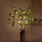 LED Faux Eucalyptus Branch Lights