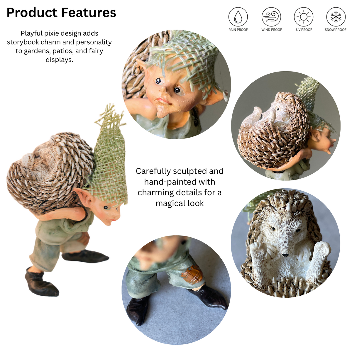 Resin Goblin Fairy Garden Ornament