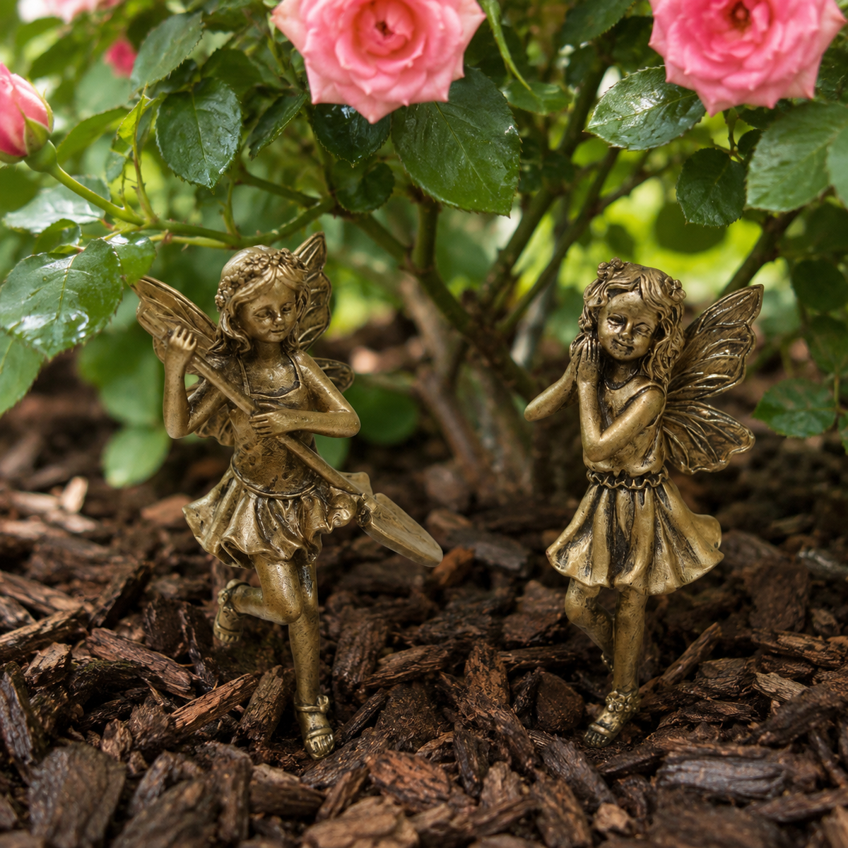 Bronze Effect Plant Pot Fairy Figures