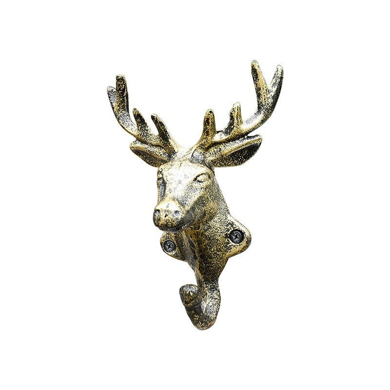 Cast Iron Stag Head Wall Hook