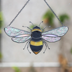 Handmade Stained Glass Bee Window Suncatcher