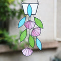 Stained Glass Pink Spring Flower Suncatcher