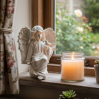 Guardian Angel Garden Statue with Bird – Memorial Resin Ornament Indoor Outdoor