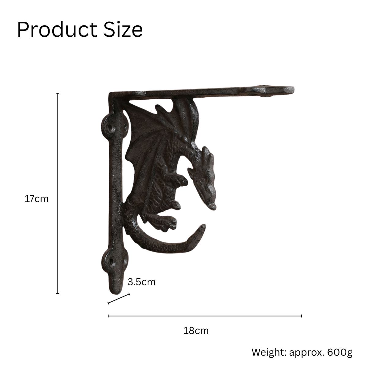 Heavy Duty Cast Iron Wall Shelf Bracket