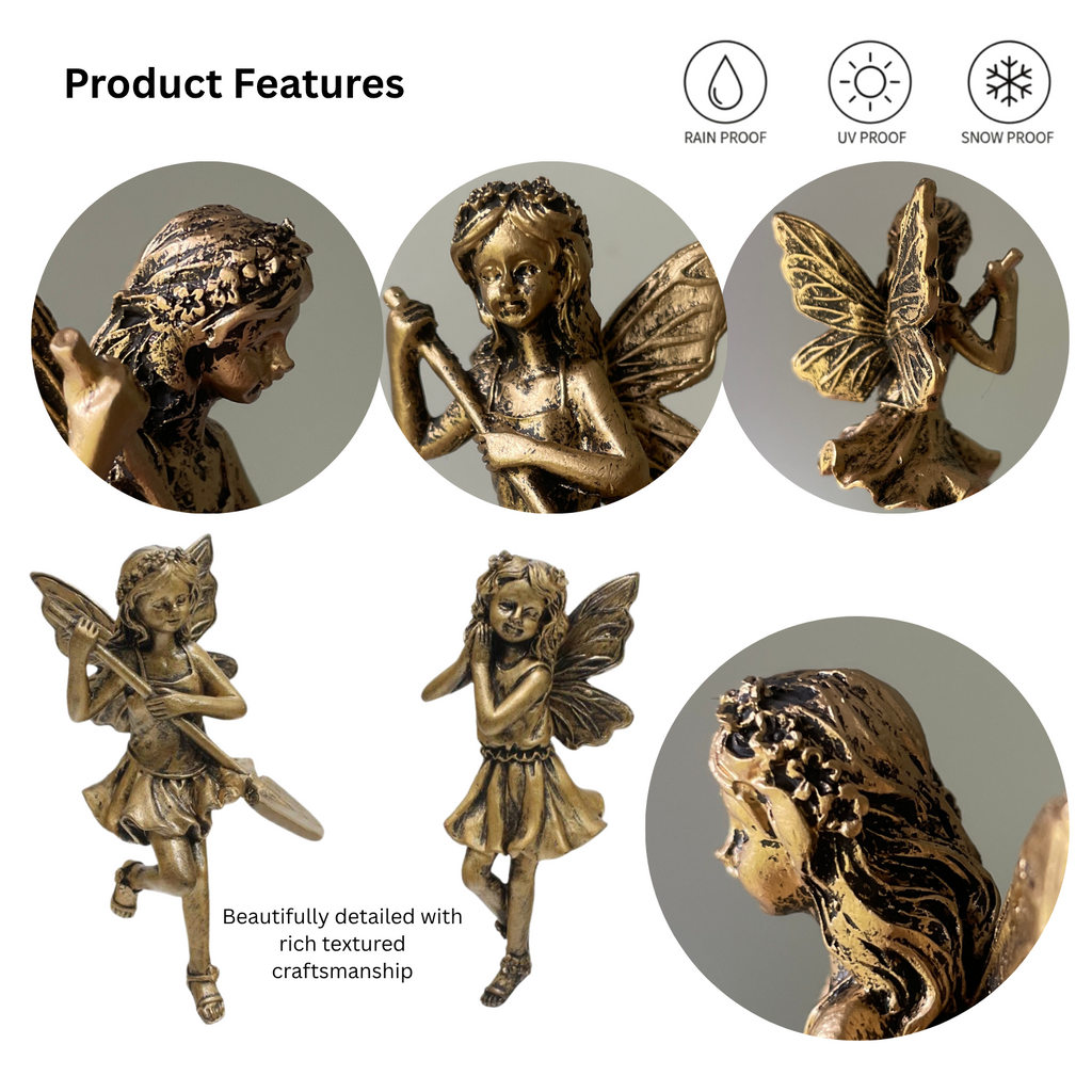 Bronze Effect Plant Pot Fairy Figures