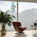 Stained Glass Pink Spring Flower Suncatcher