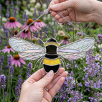 Handmade Stained Glass Bee Window Suncatcher