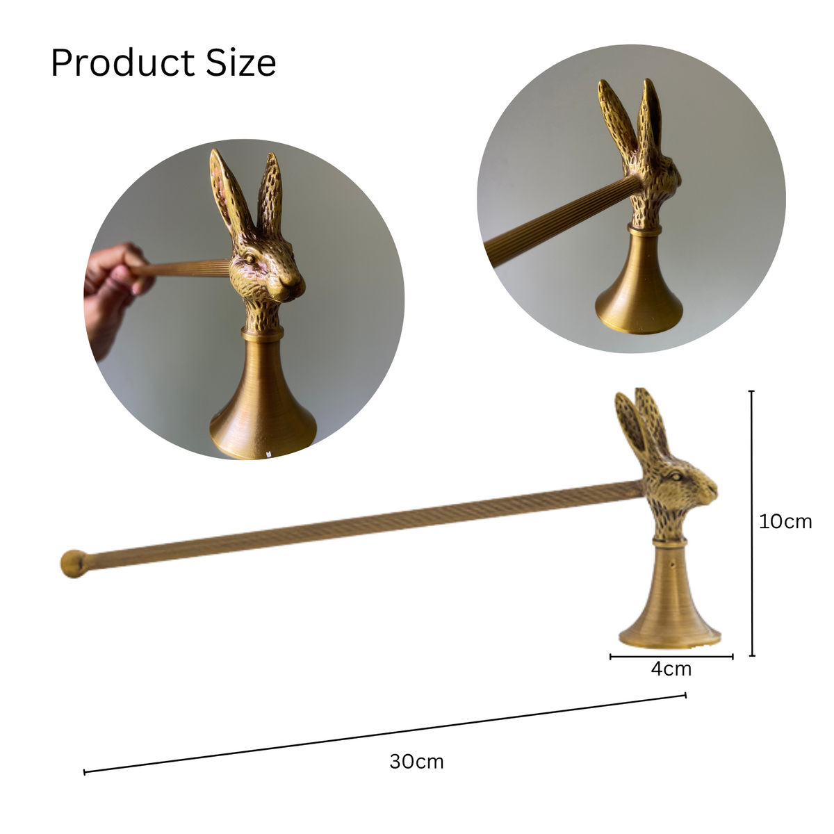 Solid Brass Long Handle Candle Snuffer