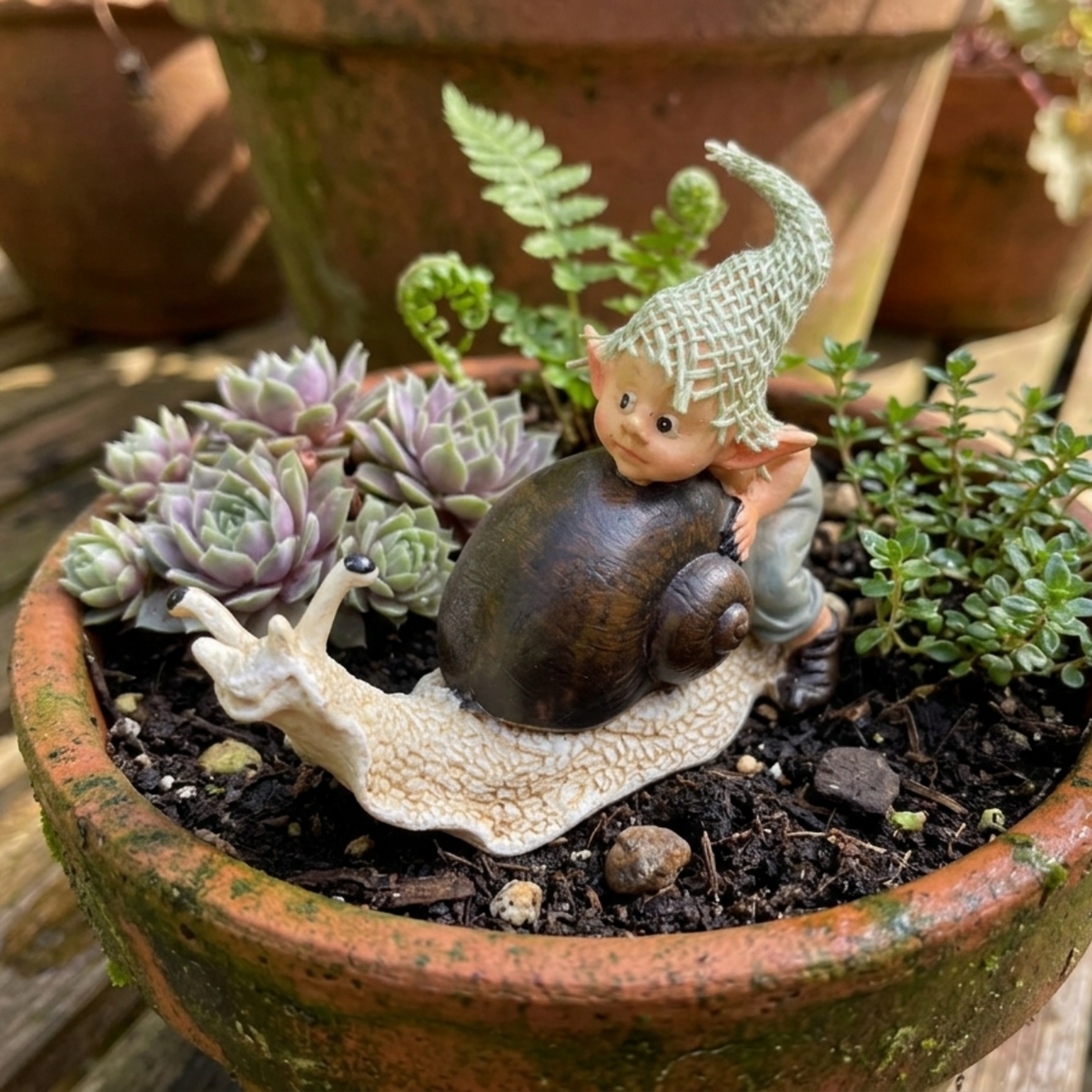 Resin Goblin Fairy Garden Ornament