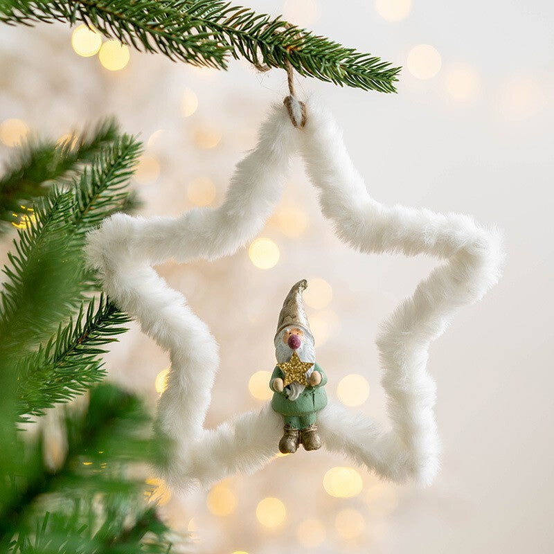 White Gnome Hanging Christmas Ornaments