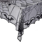 Black Lace Spiderweb Halloween Tablecloth