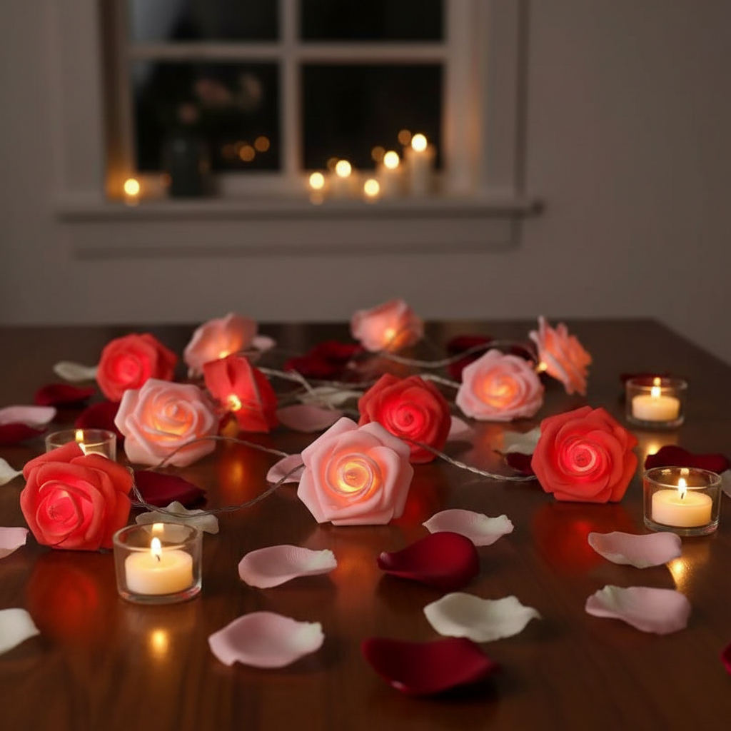 Rose LED String Lights