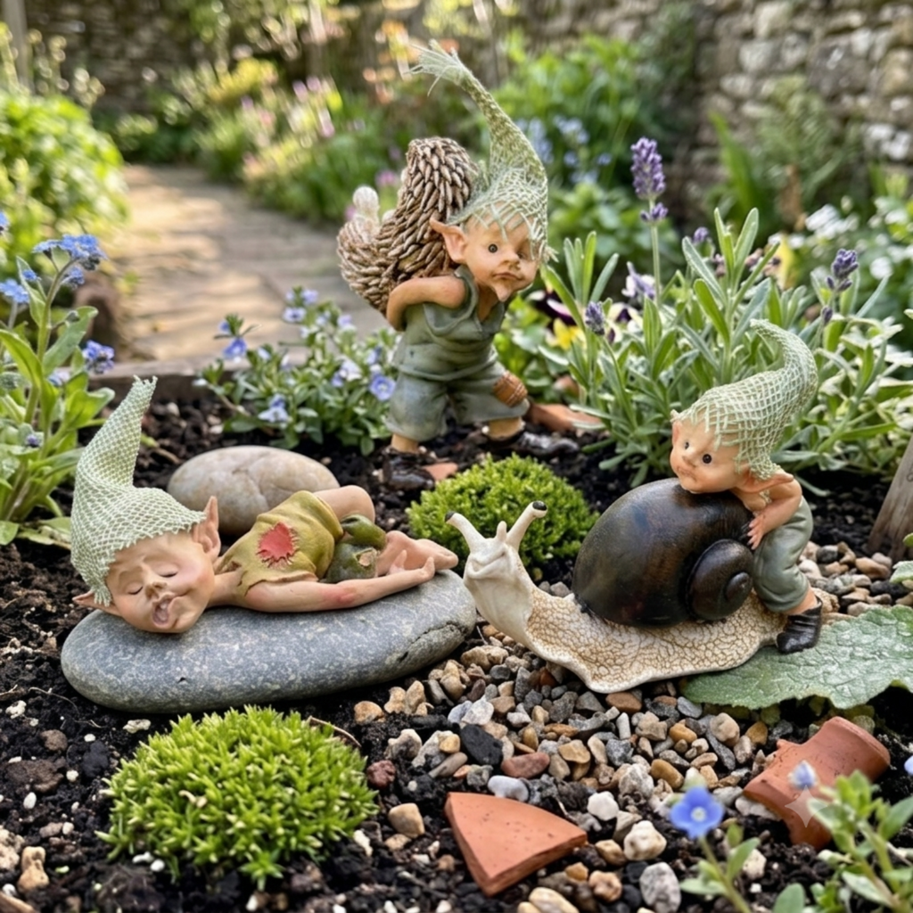 Resin Goblin Fairy Garden Ornament