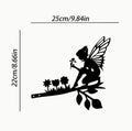Blossom Keeper Fairy Metal Silhouette Wall Art