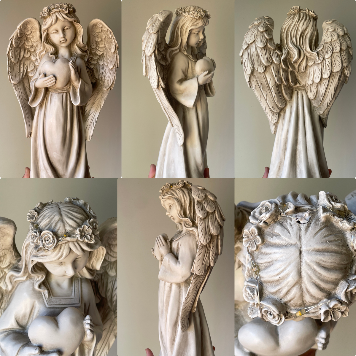 LED Guardian Angel Memorial Statue