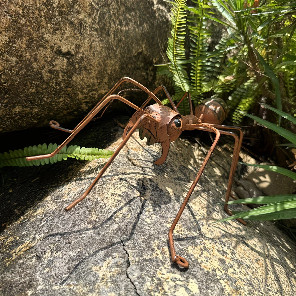 Handmade Rustic Metal Ant Sculpture