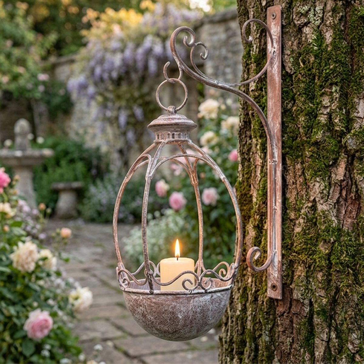 Birdcage Basket Vintage Metal Wall Planter