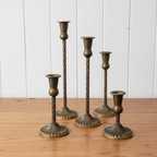 Vintage Style Taper Candlestick Holder Set