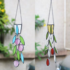 Stained Glass Pink Spring Flower Suncatcher