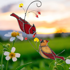 Red Cardinal Memorial Stained Glass Suncatcher
