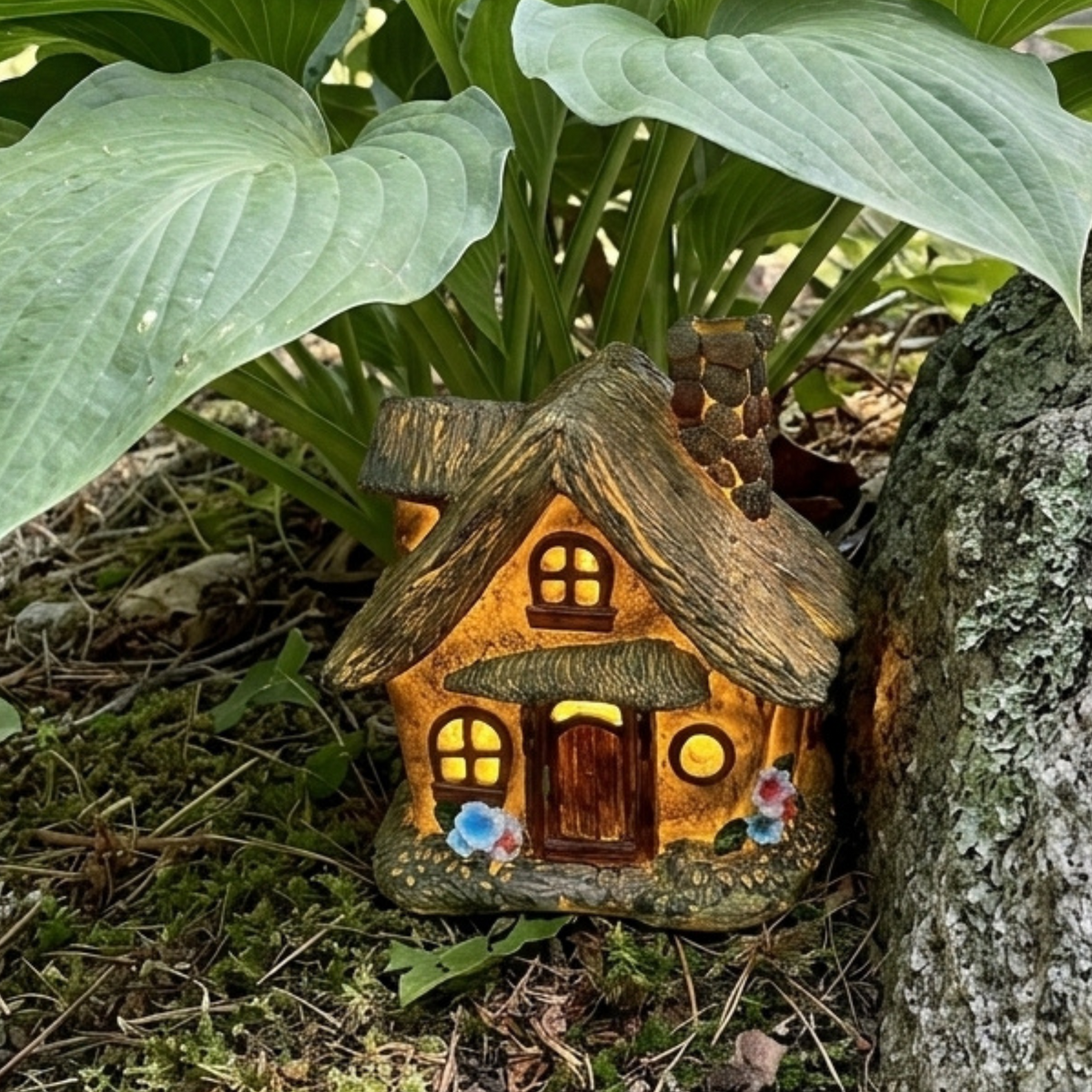 Thatched Cottage Fairy Garden House