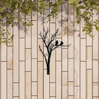 Black Metal Tree with Birds Wall Art