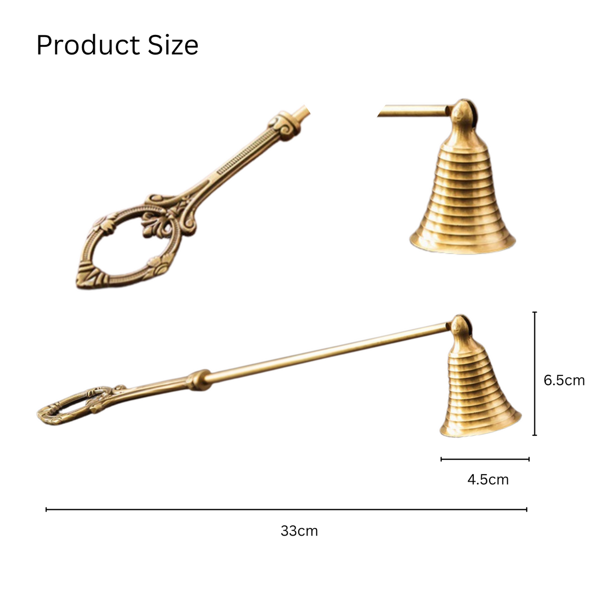 Solid Brass Long Handle Candle Snuffer