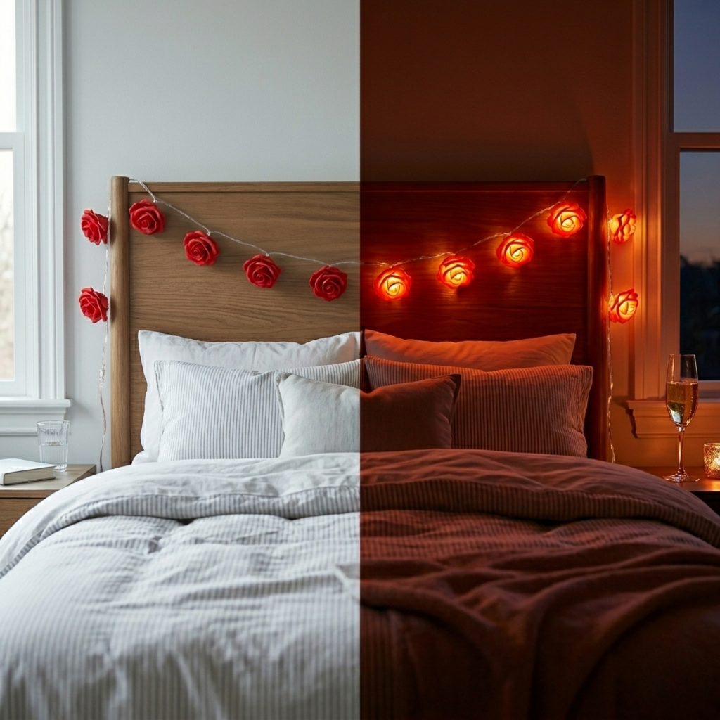 Foam Rose LED String Lights - Remote Control