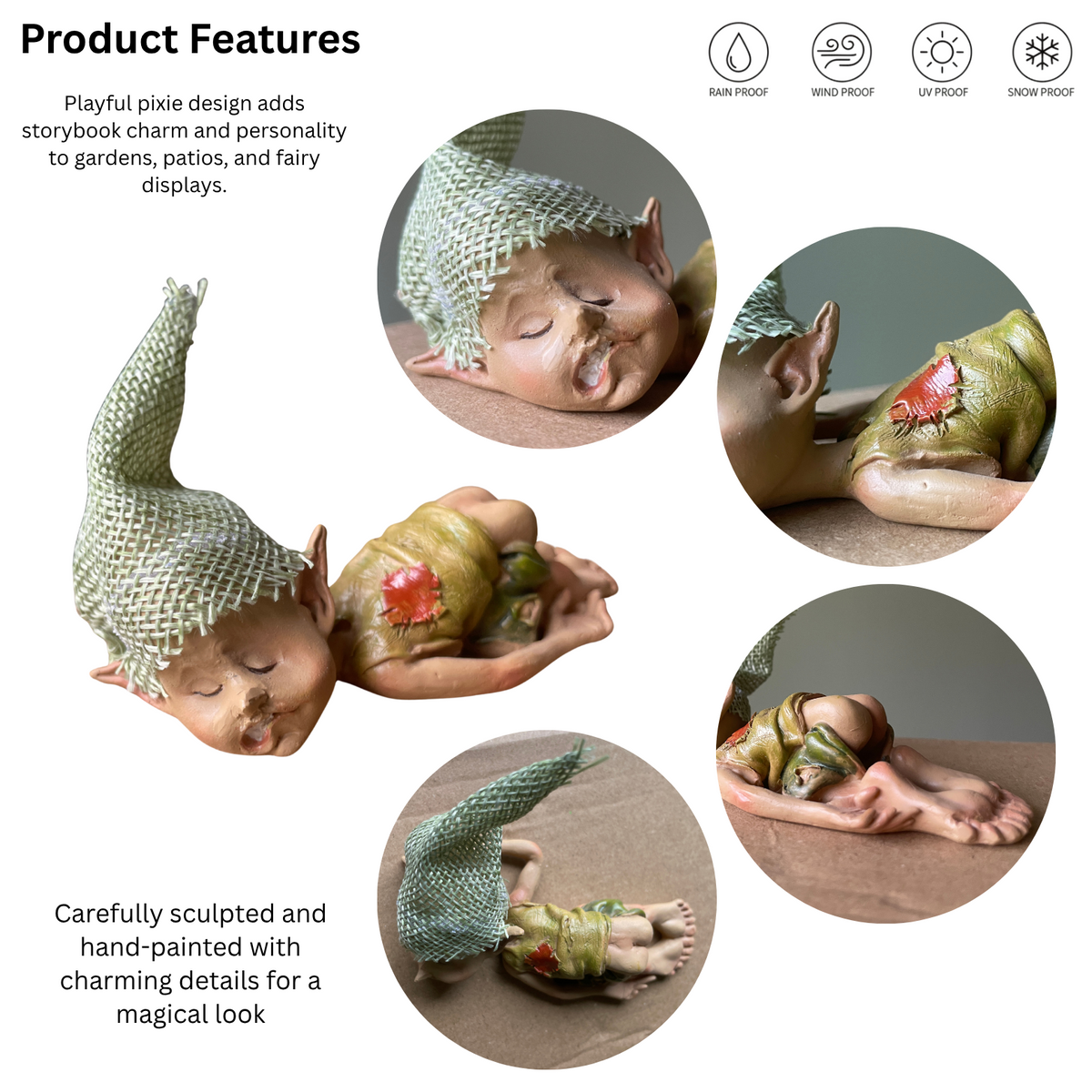 Resin Goblin Fairy Garden Ornament