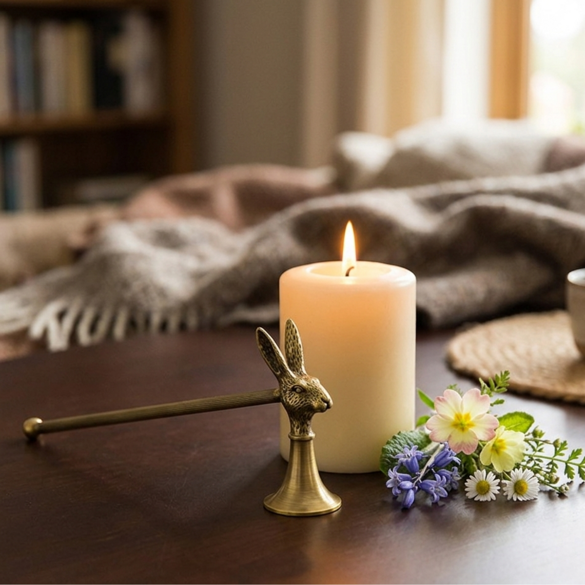 Solid Brass Long Handle Candle Snuffer