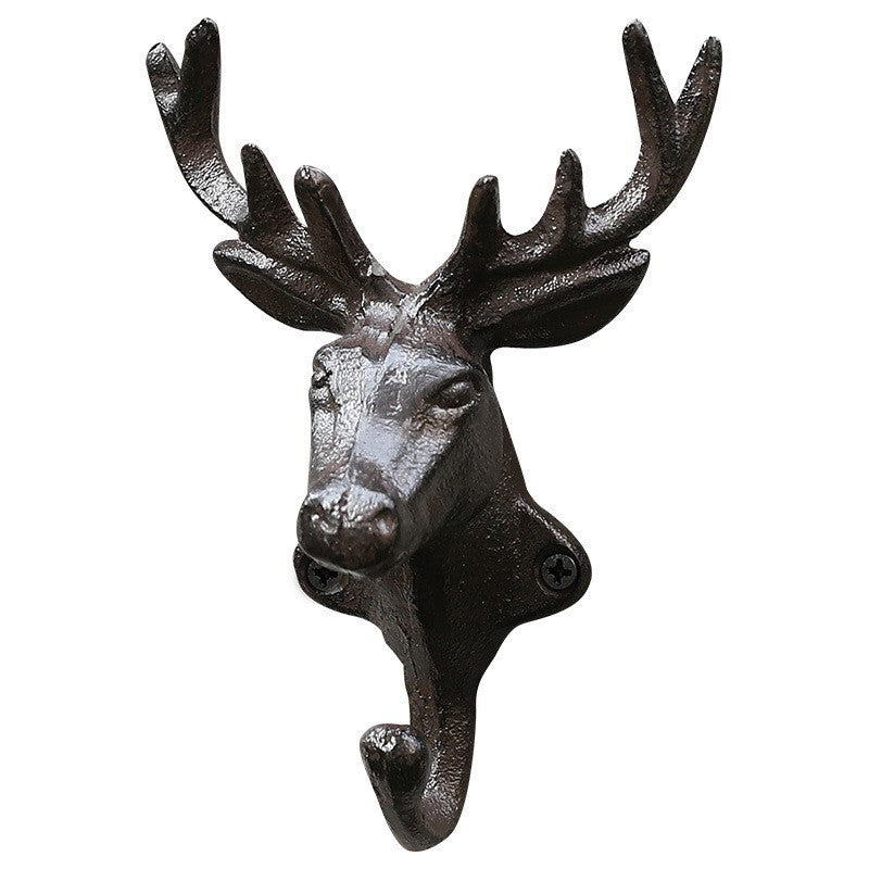 Cast Iron Stag Head Wall Hook