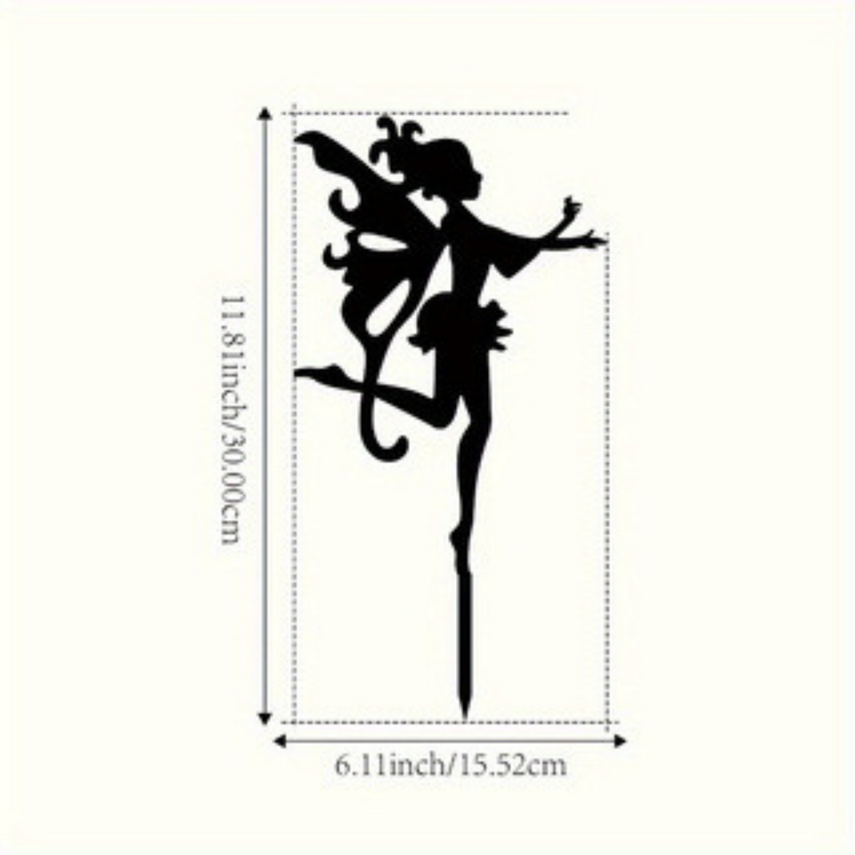 Twilight Whisper Fairy Metal Garden Stake
