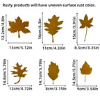 Rusty Metal Autumn Leaf Decorations