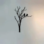 Black Metal Tree with Birds Wall Art