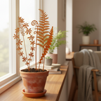 Rusty Steel Botanical Silhouettes