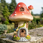 Solar Mushroom Fairy Garden House Light Toadstool Cottage Ornament Gift 21cm