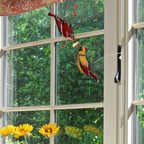 Red Cardinal Memorial Stained Glass Suncatcher