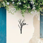 Black Metal Tree with Birds Wall Art
